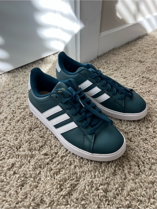 adidas Shoes - Worn once!! adidas women’s Teal and White Low-Top Sneakers